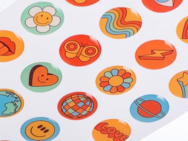 Сет объемных стикеров из эпоксидной смолы — фото 2